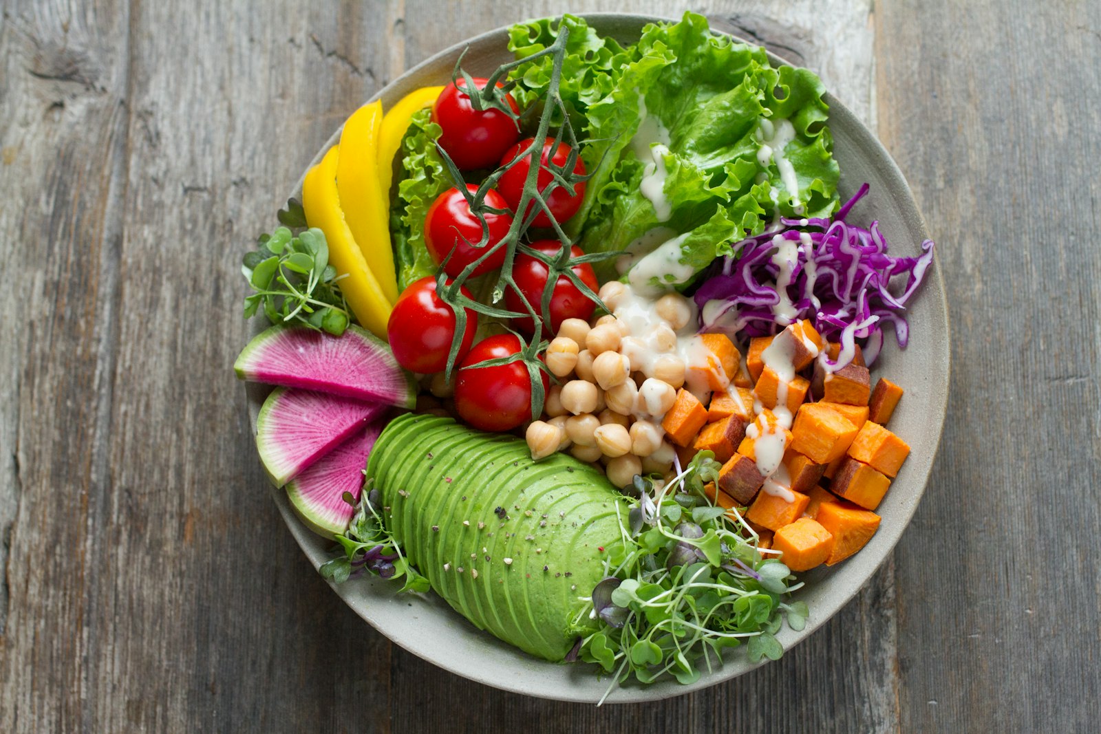 Alimentos saludables frescos para la prevención del síndrome metabólico
